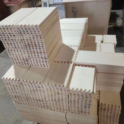Tabuleiro de ranhuras de cauda de pombos de madeira sólida para móveis de design moderno Tabuleiros de material em gaveta