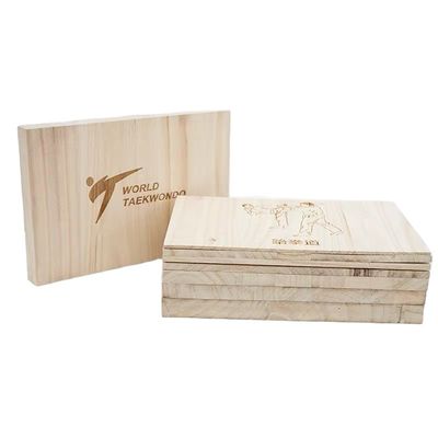 Tabela de quebra de artes marciais de Paulownia 225x300mm para prática de taekwondo espessura 3-30MM