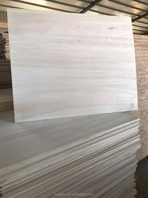 Folha de Paulownia branqueada para armário de caixões de madeira 3 mm-55 mm