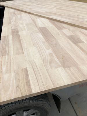Plancas de madeira maciça de borracha com articulações de dedos Largura 100-1220 mm para mobiliário de interior