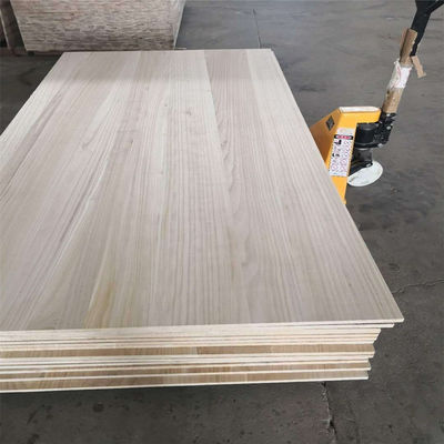 FSC Certified Paulownia Wood Edge Glued Finger Joint Solid Wood Board M3 para Mobiliário